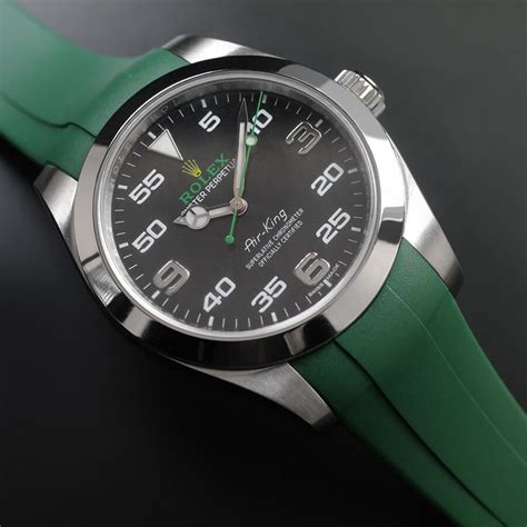 rolex air king rubber b strap|rolex air king bracelet.